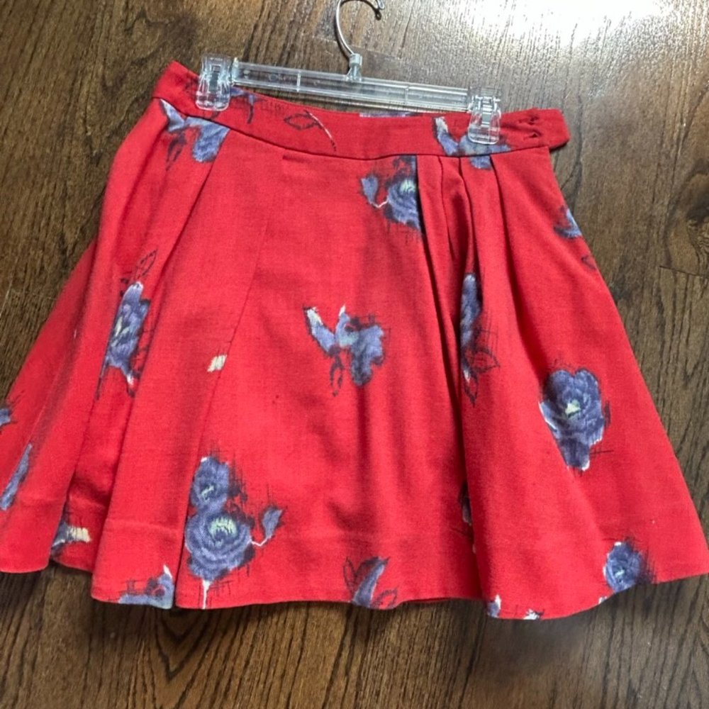 Anthropology lined wool skirt